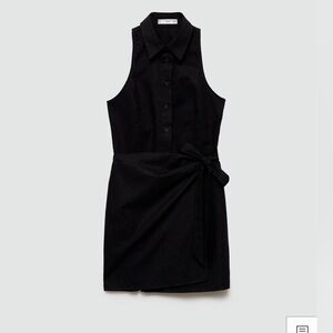 Mango black wrap dress